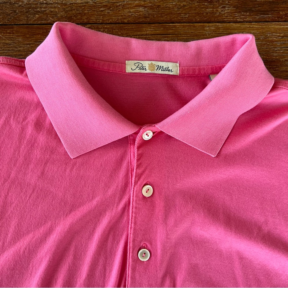 Peter Millar Polo Shirt Pink Cotton XL - Picture 9 of 16